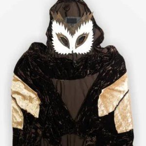 Lip-Service Adult SM/MD, Brown & White Crushed Velvet Owl Costume